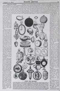 Curious Time Measurers, from Scientific American, 15th January 1881 by American School